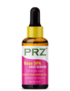 PRZ Rose SPA Face Serum (30ML) Night Face Serum For All Skin Type - Helps in Tightening Skin Tissues, Opening Skin Pores on the Face, Controlling the Greasiness & Facial Skin Wrinkles (No Paraben | No Mineral Oil)