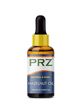 PRZ Hazelnut Cold Pressed Carrier Oil - Pure Natural & Therapeutic Grade Oil for Aromatherapy Body Massage, Skin Care & Hair Care
