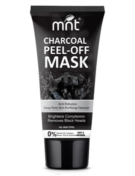 MNT Charcoal Peel Off Mask for Women & Men | Removes Blackheads & Whiteheads | Deep Cleansing Charcoal Peel Off Mask for Oily Skin & Dull Face | 100 g