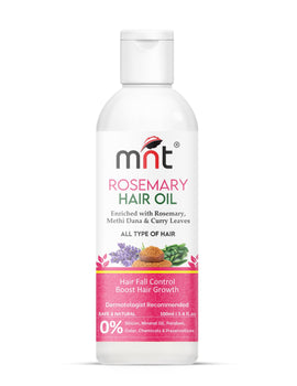 MNT Rosemary Hair Oil for Hair Growth with Methi Dana & Rosemary | For Thicker, Shiny, Stronger & Healthy Hair | Pure Rosemary Oil for Hair Growth, Hair Fall Control | 100 ml