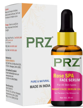 PRZ Rose SPA Face Serum (30ML) Night Face Serum For All Skin Type - Helps in Tightening Skin Tissues, Opening Skin Pores on the Face, Controlling the Greasiness & Facial Skin Wrinkles (No Paraben | No Mineral Oil)