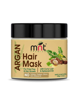 MNT Argan Hair Mask with Curry Leaf & Spikenard Oil for Hair Grow & Frizz free Hair, 100g
