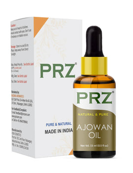PRZ Ajwain Essential Oil - Pure Natural & Therapeutic Grade Oil for Skin Care & Hair Care