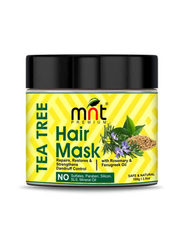 MNT Tea Tree Hair Mask with Rosemary & Fenugreek Oil for Hair Repair, Restore & Strengthens Dandruff Control, 100g
