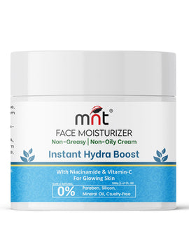 MNT Instant Hydra Boost Face Moisturizer Cream for Glowing and Softer Skin with Niacinamide & Vitamin C | Face Moisturizer for Dry Skin Hydration | Non-Greasy & Oil Free Cream | 100 g