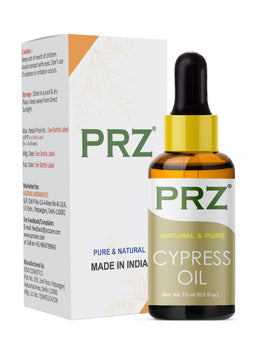 PRZ Cypress Essential Oil - Pure Natural & Therapeutic Grade Oil for Aromatherapy, Skin Care & Hair Care