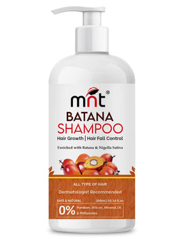 MNT Batana Shampoo with Methi Dana & Curry Leaf for Hair Fall & Dandruff Control | Strengthens and Reduces Breakage | Helps Repair Damaged Hair & Split ends | Promotes Voluminous & Thick Hair| 300 ml