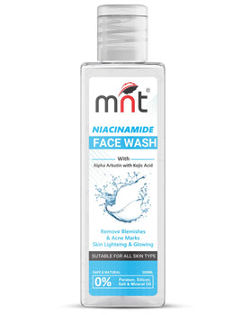 MNT Niacinamide Face Wash with Alpha Arbutin & Kojic Acid for Oil Clear, Dark Spots, Acne Marks & Pigmentation, 100 ml