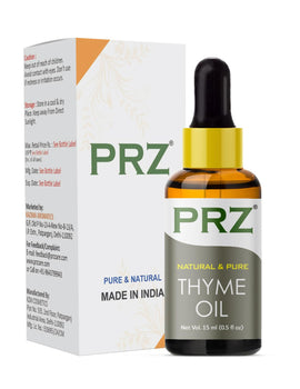 PRZ Thyme Essential Oil - Pure Natural & Therapeutic Grade Oil for Aromatherapy, Skin Care & Hair Care