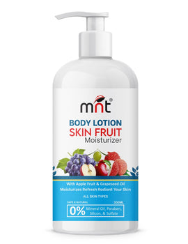 MNT Skin Fruits Moisturizing Body Lotion with Apple, Papaya & Grapes Extract, for Deep Moisturizing & Soft Skin, 300 ml