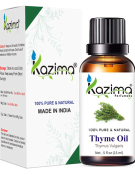 KAZIMA Thyme Essential Oil - 100% Pure Natural & Undiluted For Skin & Hair care (15ml)