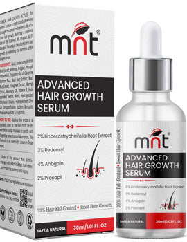MNT Advanced Hair Growth Serum with 2% Lindera Strychnifolia 3% Redensyl, 4% Anagain, 2% Procapil | Hair Growth Serum for Scalp | Hair Growth Serum for Women & Men | 30 ml