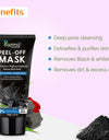 KAZIMA Activated Charcoal Peel Off Mask - Deep Cleansing Blackheads Removal Dead Skin Removal Fights Pollution 100g