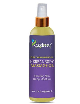 KAZIMA Herbal Body Massage Oil (100ml) for Relaxation, Pain Relief, Skin Nourishment & Hydration