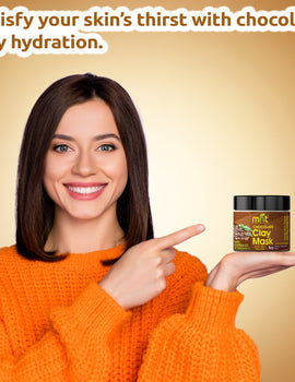 MNT Chocolate Clay Mask with Coffee Oil & Vitamin C for All Skin Types Polishes| Gently Cleanses|Adds Glow |Unclogs Pores, 100g