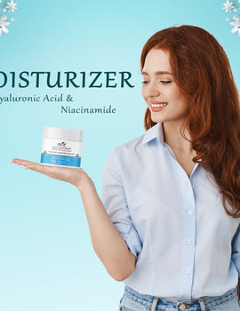 MNT Niacinamide & Hyaluronic Acid Face Moisturizer Cream for Plumping and Hydrating Skin | Anti-Aging Face Moisturizer for Dry Skin | Non-Greasy & Oil Free Cream | 100 g