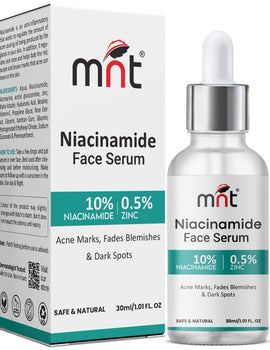 MNT 10% Niacinamide Face Serum with 0.5% Zinc, 30ml – Targets Acne Marks, Blemishes, and Uneven Skin Tone for Clearer Skin