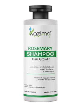 KAZIMA Rosemary Hair Growth Shampoo 300ml - Promotes hair growth, strengthens hair and nourishes the scalp for thick & healthy hair