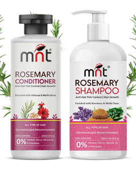 MNT Rosemary Hair Growth Kit - 300ml of Nourishing Shampoo and 225ml of Rosemary Conditioner for Healthier, Stronger Hair, Natural Growth Promotion, Hair Loss Prevention, and Shine