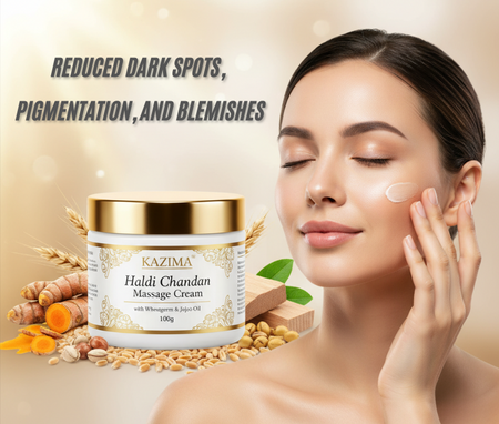 Reveal Your Natural Glow with KAZIMA Haldi Chandan Massage Cream – The Secret to Bright, Nourished, and Radiant Skin