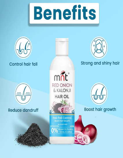 Revive Your Hair Naturally: Discover the Power of MNT Red Onion & Kalonji Hair Oil for Stronger, Healthier Hair