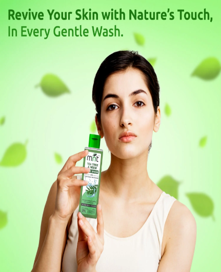 MNT Tea Tree & Neem Face Wash with Tulsi & Aloe Vera Extract – The Ultimate Detox Cleanser for Acne-Free, Glowing Skin