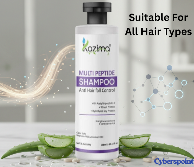 KAZIMA Multi-Peptide Shampoo 300ml: Advanced Peptide Care for Strong, Thick & Healthy Hair