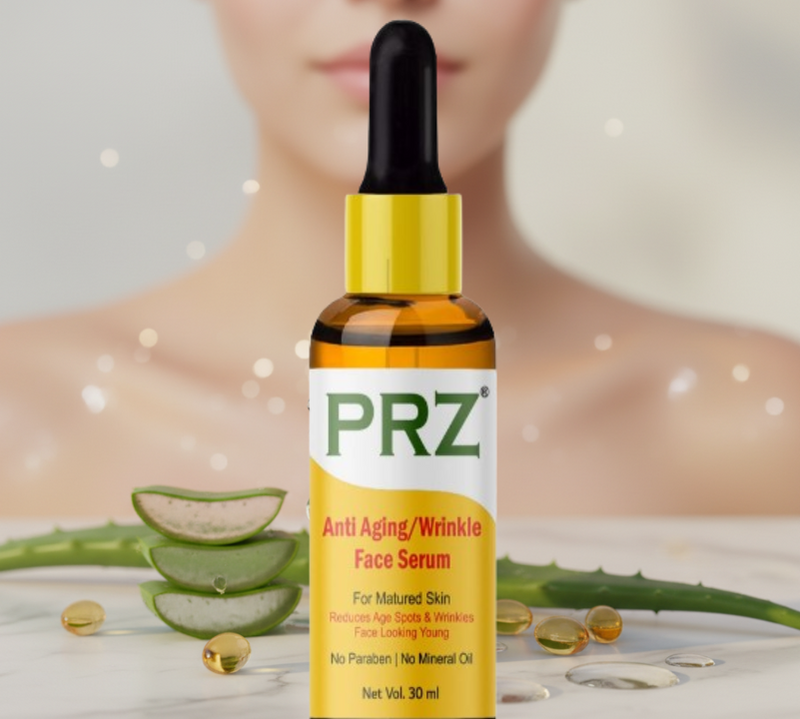 Rediscover Youthful Radiance: PRZ Anti-Aging Wrinkle Face Serum for Mature Skin