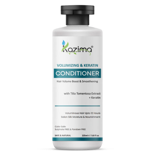 KAZIMA Volumizing and Keratin Conditioner 225ml - Makes hair thicker, smoother, stronger and restores shine to healthy hair