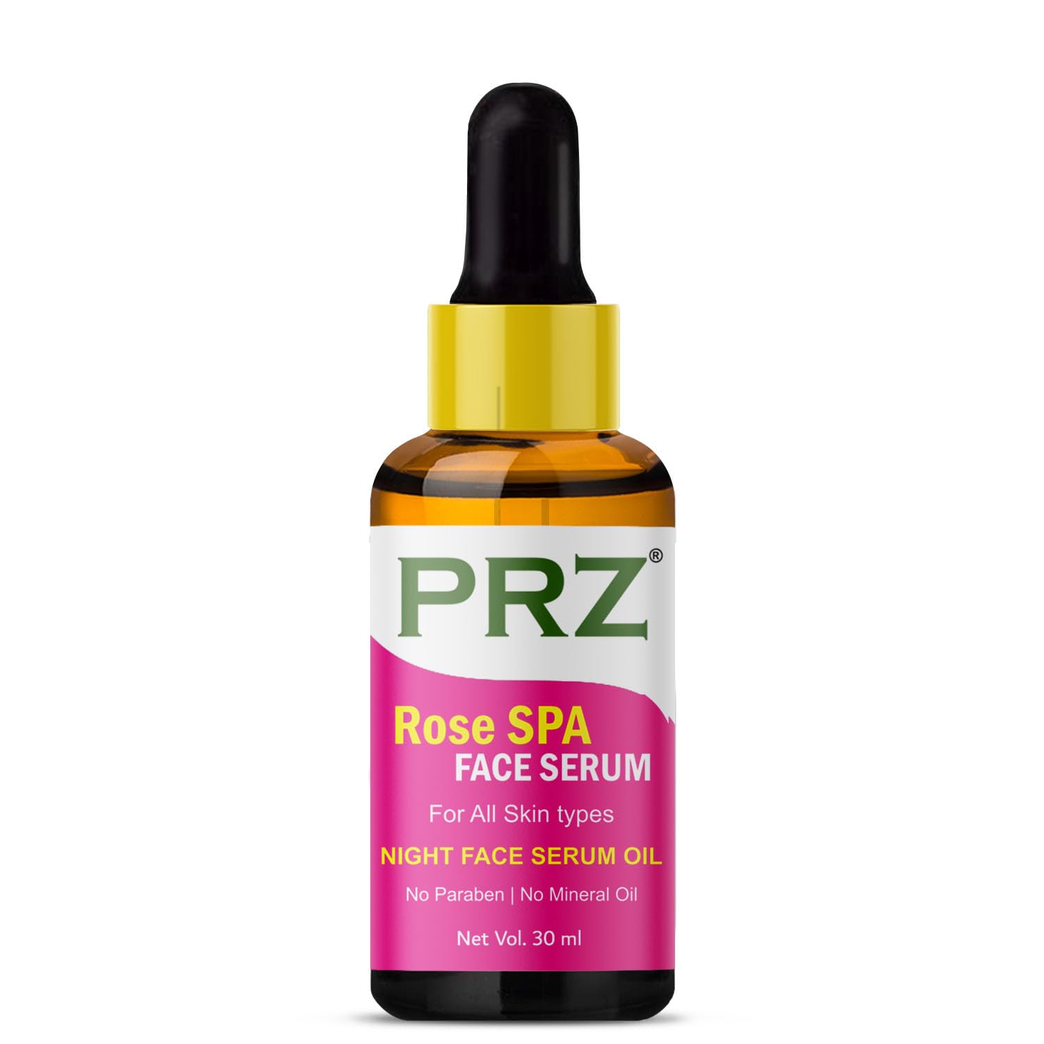 PRZ Rose SPA Face Serum (30ML) Night Face Serum For All Skin Type - Helps in Tightening Skin Tissues, Opening Skin Pores on the Face, Controlling the Greasiness & Facial Skin Wrinkles (No Paraben | No Mineral Oil)