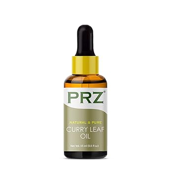 PRZ Curry Leaf Essential Oil - Pure Natural & Therapeutic Grade Oil For Aromatherapy, Skin Care & Hair Care