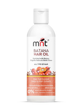 MNT Batana Oil for Hair Growth with Methi Dana & Curry Leaf | Promotes Thicker, Shiny, Stronger & Healthy Hair | Pure Batana Oil for Hair Growth and Hair Fall Control | 100 ml