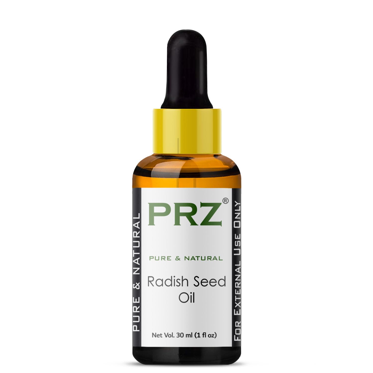 PRZ Radish Seed Cold Pressed Carrier Oil - Pure Natural Therapeutic Grade Oil for Skin Care & Hair Care