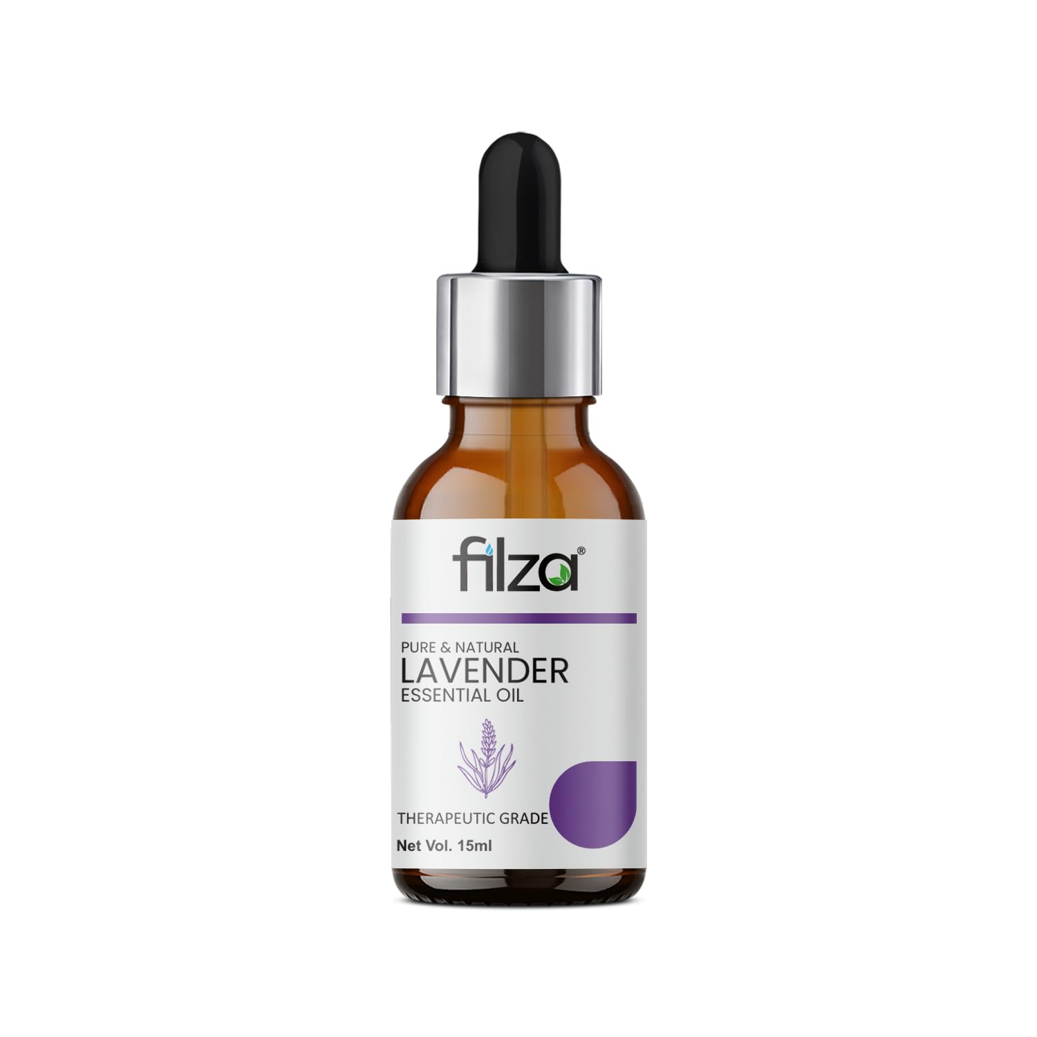 FILZA Lavender Essential Oil, 15 ml - For Skin, Hair & Aromatherapy | Pure Lavender Oil for Relaxation and Stress Relief