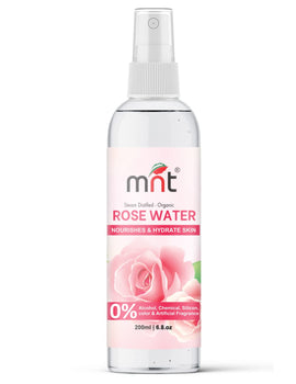 MNT Steam Distilled Organic Rose Water (Kannauj Gulab Jal) - 100% Pure & Natural Hydrating Facial Toner, 200 ml