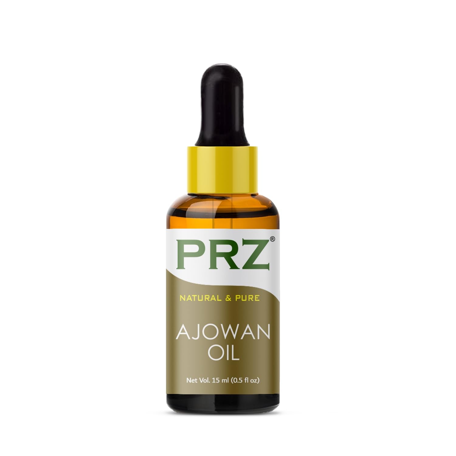 PRZ Ajwain Essential Oil - Pure Natural & Therapeutic Grade Oil for Skin Care & Hair Care, 15 ml