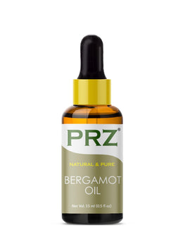 PRZ Bergamot Essential Oil - Pure Natural & Therapeutic Grade Oil for Aromatherapy, Skin Care & Hair Care