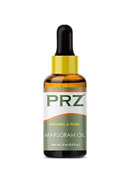 PRZ Marjoram Essential Oil - Pure Natural Aromatherapy & Therapeutic Grade Oil for Skin Care & Hair Care