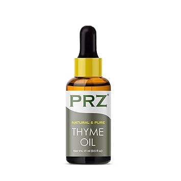 PRZ Thyme Essential Oil - Pure Natural & Therapeutic Grade Oil for Aromatherapy, Skin Care & Hair Care