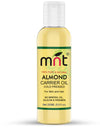 MNT 100% Pure Cold Pressed Almond Carrier Oil for Skin, Hair, Face, Body & Massage