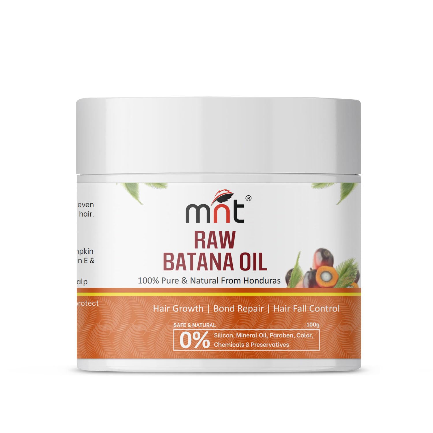 MNT Pure Raw Batana Oil for Hair Growth | Derived from American Oil Palm Nut | Promotes Thicker Hair Growth & Hair Nourishment | 100 gm