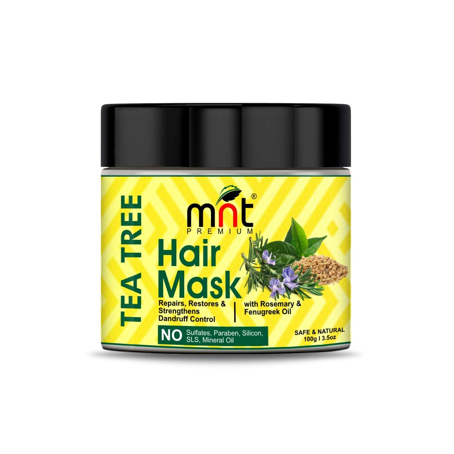 MNT Tea Tree Hair Mask with Rosemary & Fenugreek Oil for Hair Repair, Restore & Strengthens Dandruff Control, 100g
