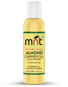MNT 100% Pure Cold Pressed Almond Carrier Oil for Skin, Hair, Face, Body & Massage