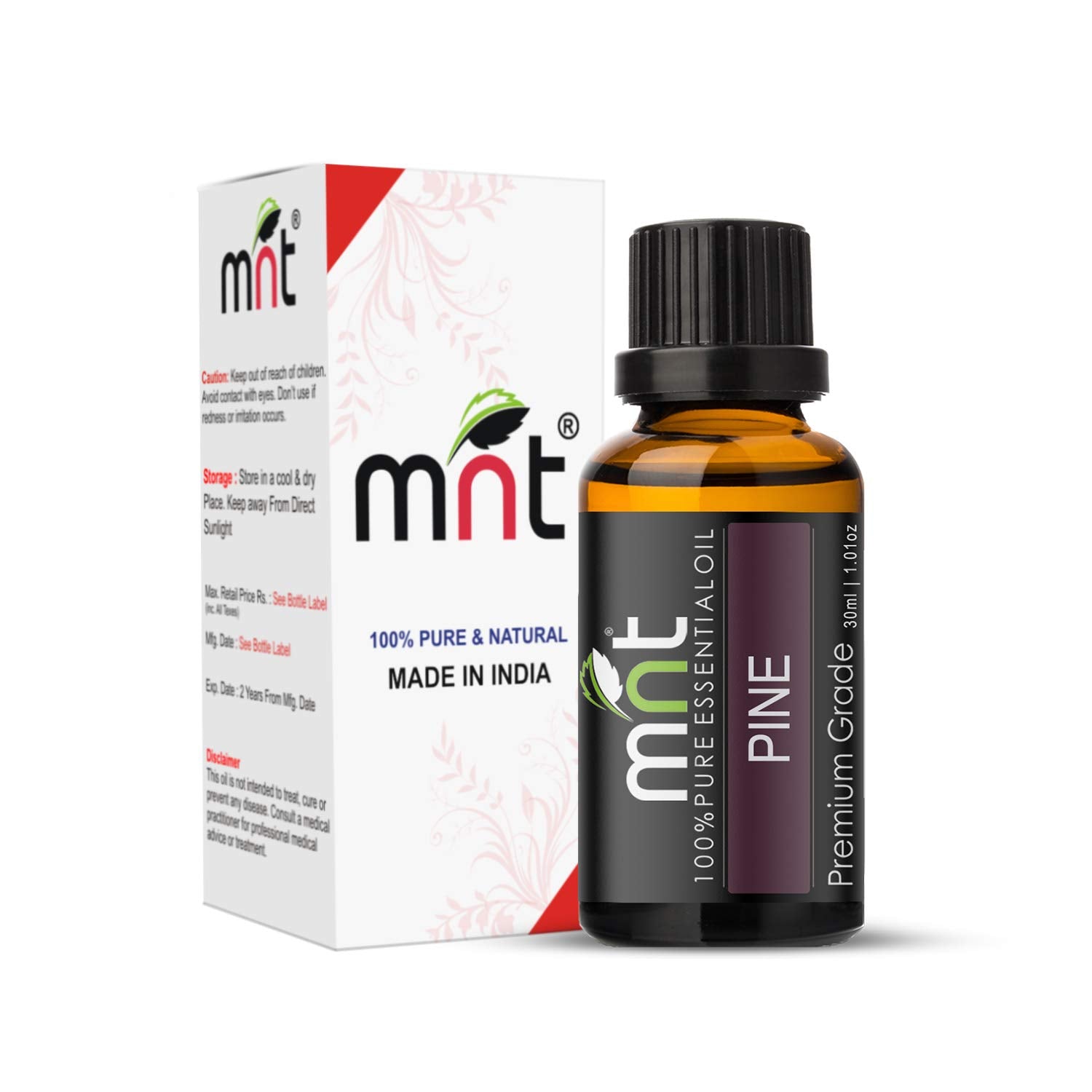 Pine Essential Oil 100% Pure, Natural & Undiluted Therapeutic Grade Oil for Skin, Pain Reliever, Aromatherapy and Home Freshner