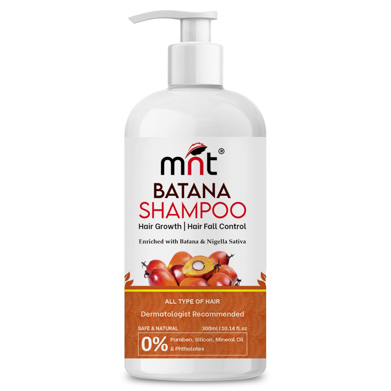 MNT Batana Shampoo with Methi Dana & Curry Leaf for Hair Fall & Dandruff Control | Strengthens and Reduces Breakage | Helps Repair Damaged Hair & Split ends | Promotes Voluminous & Thick Hair| 300 ml