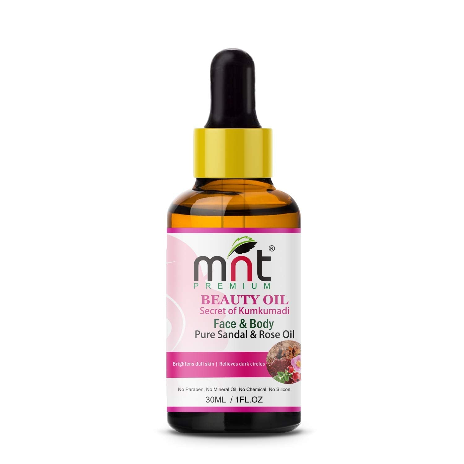 MNT Beauty Oil Kumkumadi with Pure Sandal & Rose Oil (30ml) For Brightens dull skin & Reduce dark Spots