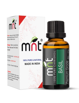 Basil (Tulsi) Essential Oil 100% Pure, Natural & Therapeutic Grade Oil for Hair, Skin, Body Massage & Aromatherapy