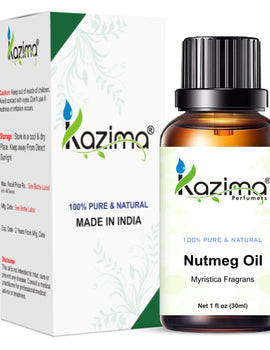KAZIMA Nutmeg Essential Oil - 100% Pure Natural & Undiluted For Skin & Hair care (15ml)