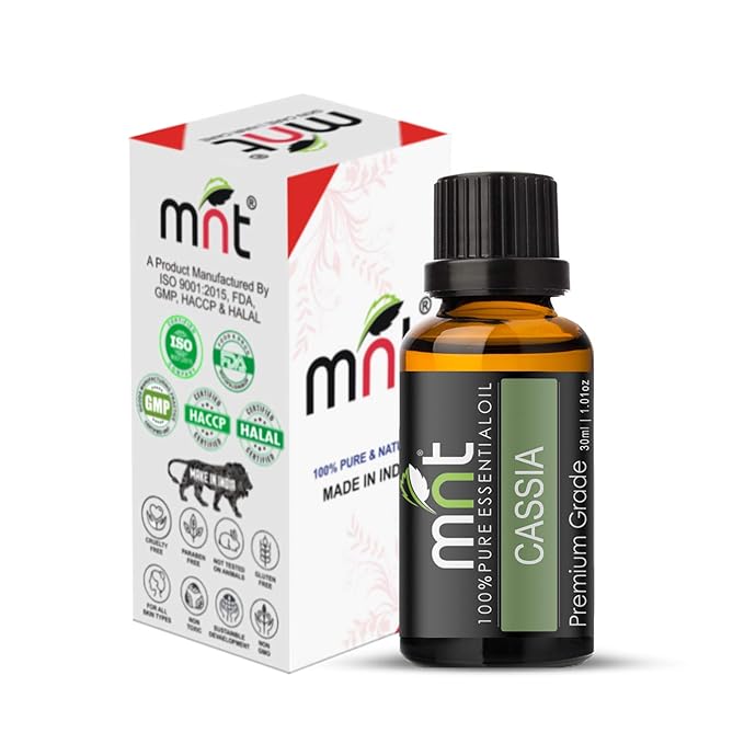 Cassia Essential Oil 100% Pure Natural & Undiluted Therapeutic Grade & Aromatherapy for massage, Hair Care and Skin Care