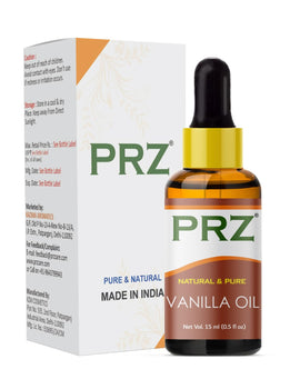 PRZ Vanilla Essential Oil - Pure Natural & Therapeutic Grade Oil for Aromatherapy, Skin Care & Hair Care